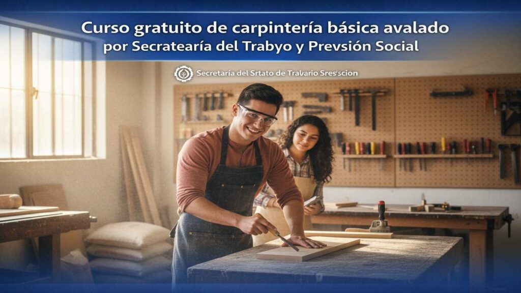 Curso gratuito de carpintería básica avalado por Secretaría del Trabajo y Previsión Social