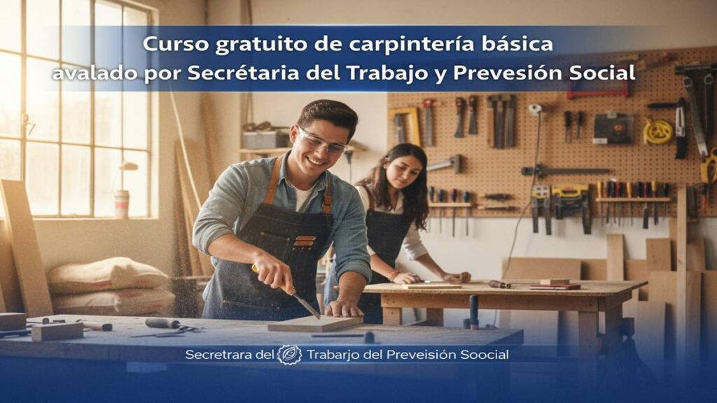 Curso gratuito de carpintería básica avalado por Secretaría del Trabajo y Previsión Social