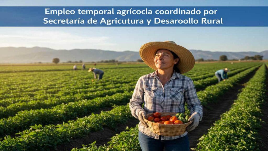 Empleo temporal agrícola coordinado por Secretaría de Agricultura y Desarrollo Rural