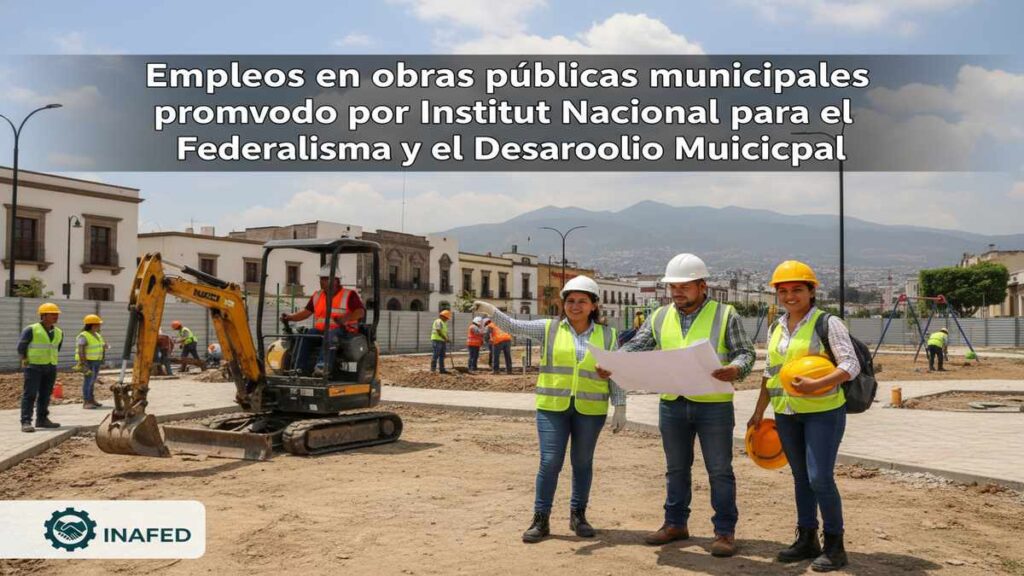 Empleos en obras públicas municipales promovidos por Instituto Nacional para el Federalismo y el Desarrollo Municipal