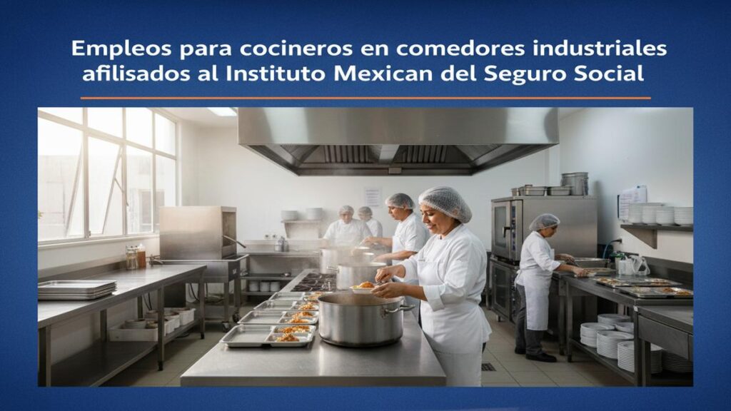 Empleos para cocineros en comedores industriales afiliados al Instituto Mexicano del Seguro Social