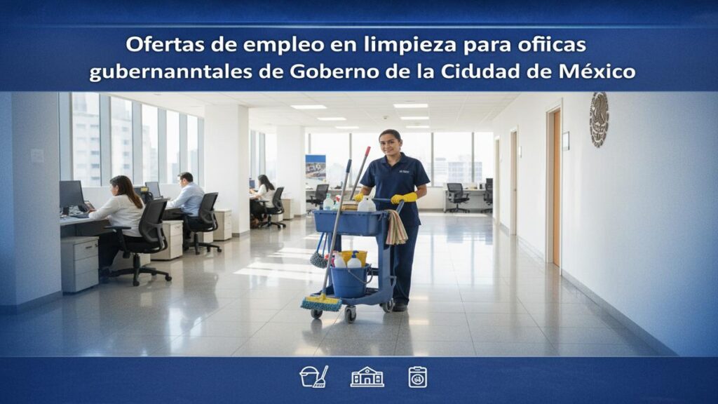 Ofertas de empleo en limpieza para oficinas gubernamentales de Gobierno de la Ciudad de México