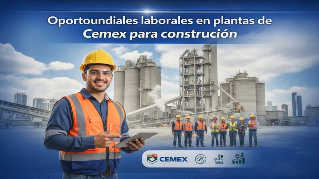 Oportunidades laborales en plantas de Cemex para construcción