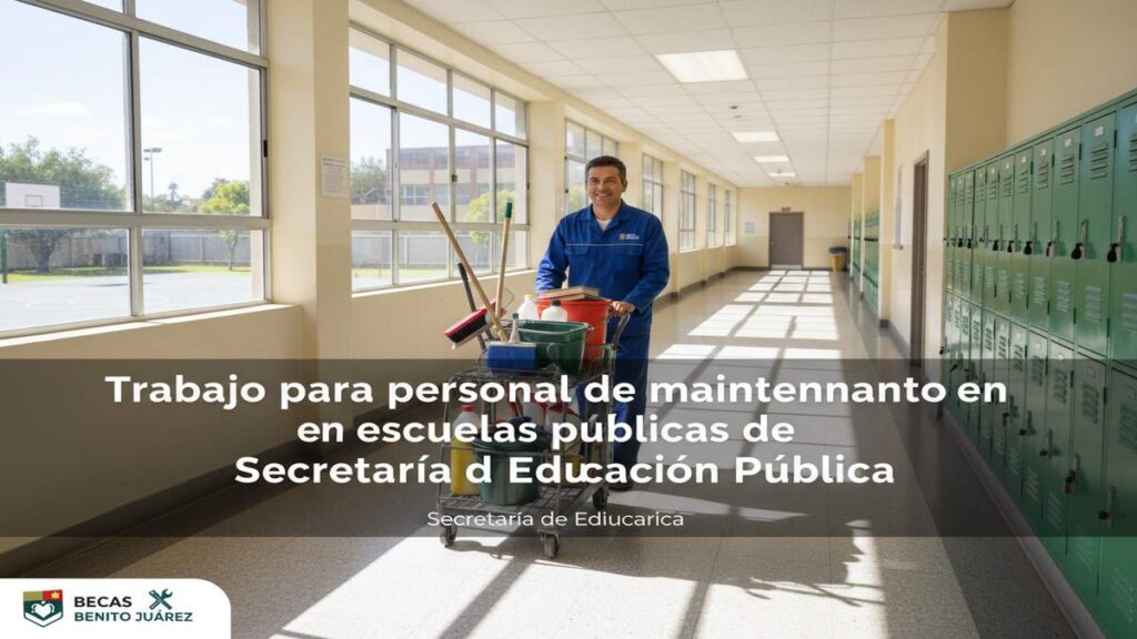Trabajo para personal de mantenimiento en escuelas públicas de Secretaría de Educación Pública