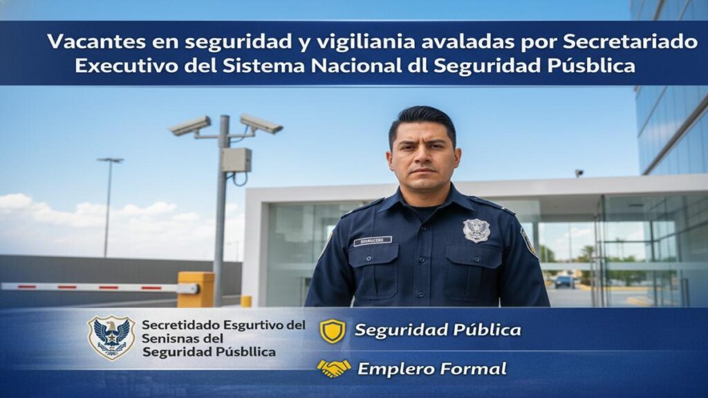 Vacantes en seguridad y vigilancia avaladas por Secretariado Ejecutivo del Sistema Nacional de Seguridad Pública